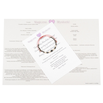 Bransoletka celebrytka czarny TURMALIN HOWLIT HEMATYT ochrona i szczęście